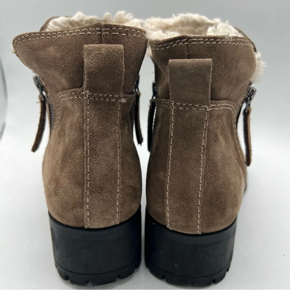 Treasure & Bond‎ Paisley Brown Boots Women’s 8.5 Chunky Lug Sole Shearling Trim